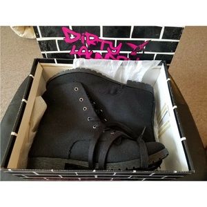 Dirty Laundry Black Canvas Boots